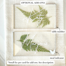 Load image into Gallery viewer, optional add-ons for pressed fern place cards
